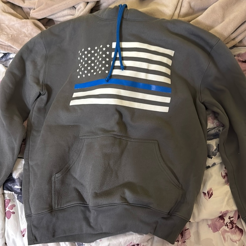 Police flag hoodie